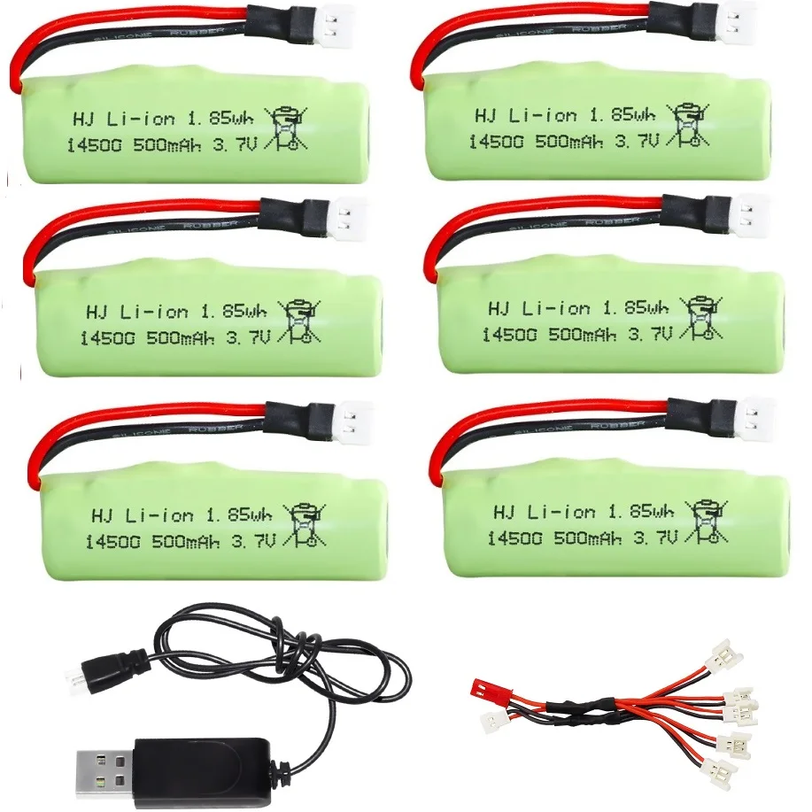 XH2.54 plug 1S 3.7V 500mAh Li-ion Battery14500 /3.7V charger For R/C Stunt Dump Car/4WD Twist- Desert Cars  R/C Climbing cars