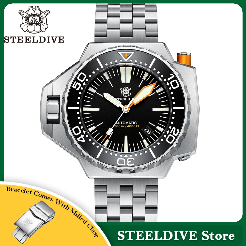 Steeldive Proplof SD1969 V3 Latest Version 1200m waterproof AR Sapphire Glass NH35 Automatic 56mm Oversize Mens Dive Watches