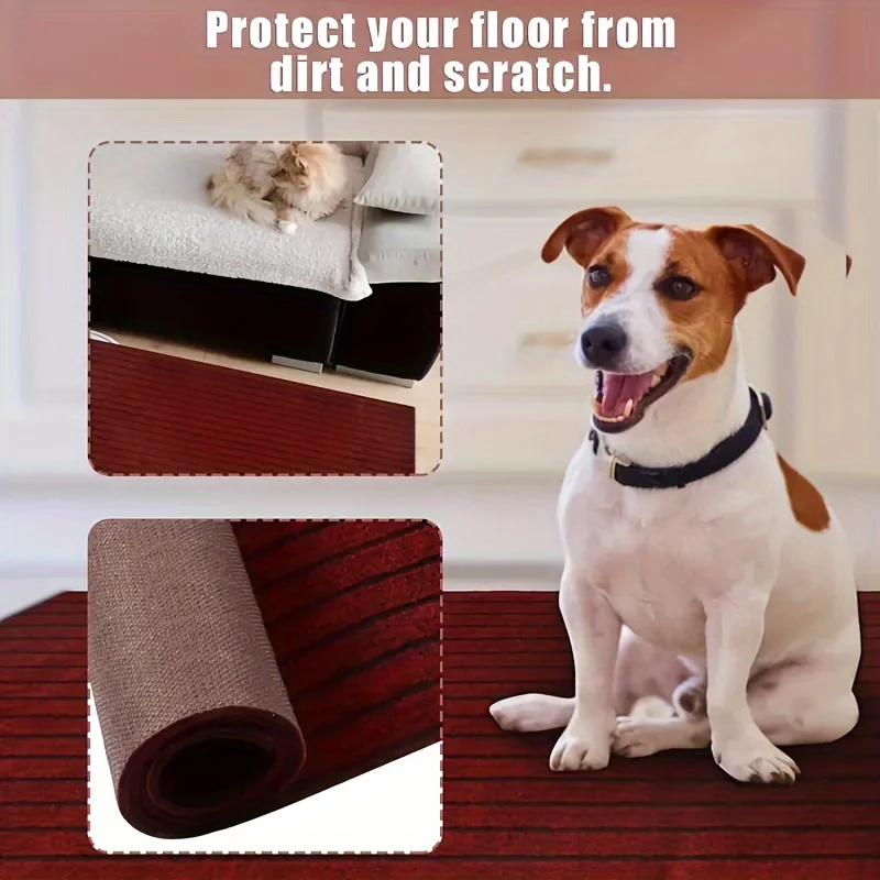 قريب من الأرض، غير قابل للانزلاق ومضاد للحشف، بوليستر قوي الامتزاز، سجادة باب كلاسيكية مخططة لأرضية المطبخ