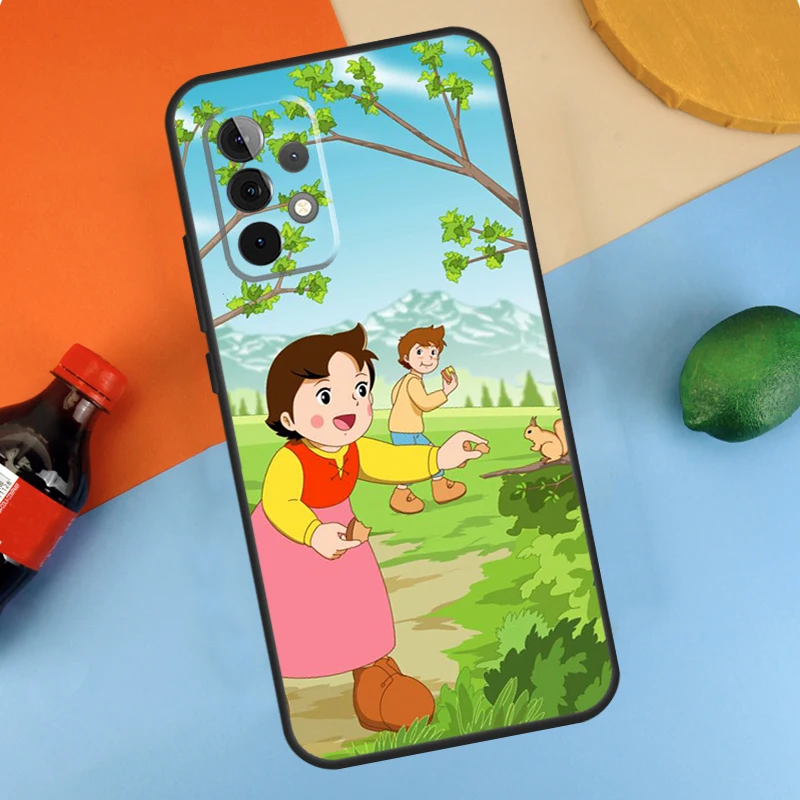 Cartoon Heidi Case For Samsung Galaxy A54 A34 A14 A53 A13 A23 A33 A73 A51 A71 A12 A22 A32 A52 A21S Coque