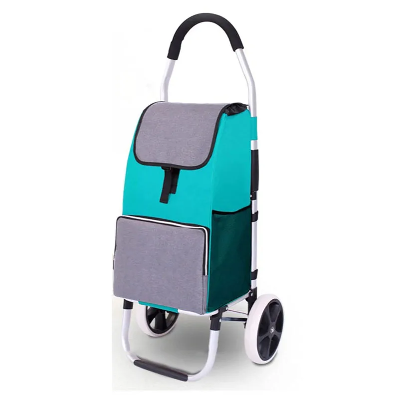 Shopping Trolley Foldable Grocery Bag Heavy Duty Rubber Bag Tri-Wheel for Large Capacity Stair Climbing Shopping Carts