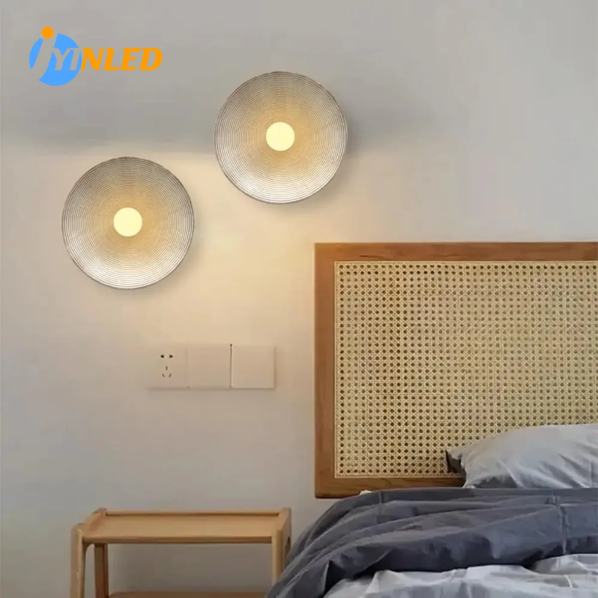 

Set of 2 Retro Resin G4 Base Wall Lamps Japanese Style Wall Lighting Living Room Bedroom Home Decor Wabi-sabi Art Bedside Lights