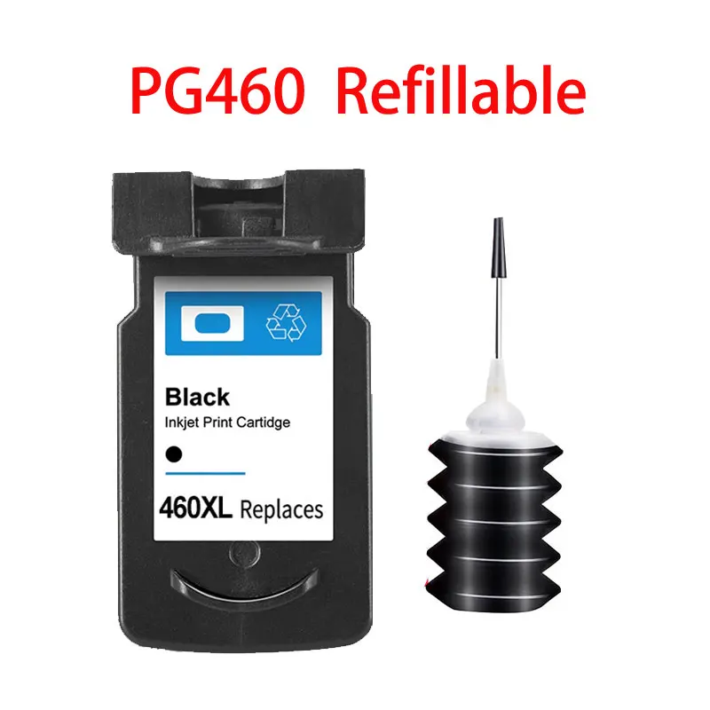 Compatible Refillable Ink Cartridge For Canon  460 461 PG460 CL461 PIXMA TS5340 TS7440 Printer