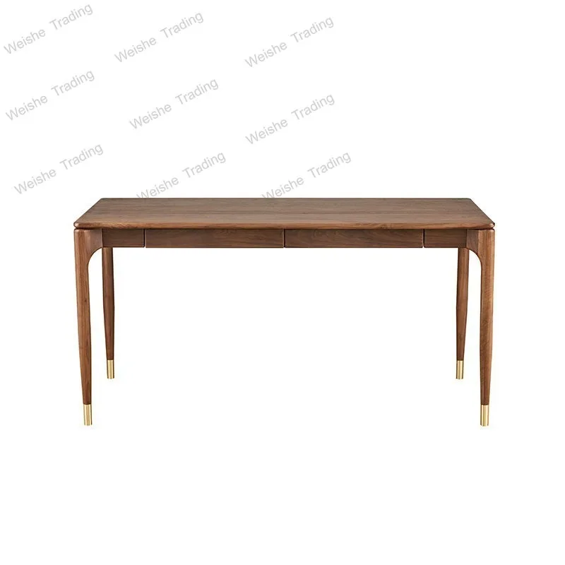 

Письменный стол из массива черного ореха с ящиками, для дома и спальни, компьютерный стол из ореха