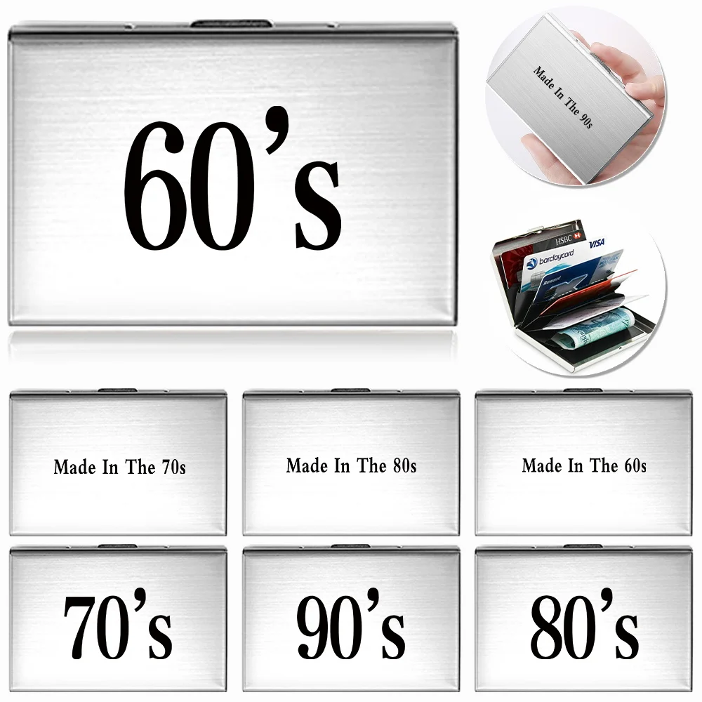 Minimalist Flat Card Holder with Metal Closure Shell, Bank Card Storage Case for Leisure Outings.