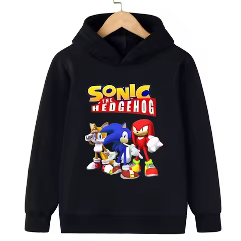 Sonic Character Collection Printed Kids' Hoodie, Let Children Wear Fashionable Vitality Filled with Game-Inspired Playful Sense