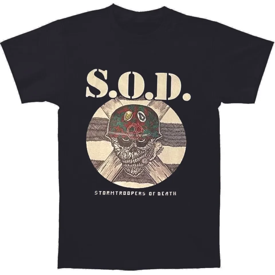 Vintage S.O.D. Stormtroopers Of Death Band Baumwoll-Unisex-T-Shirt Größe