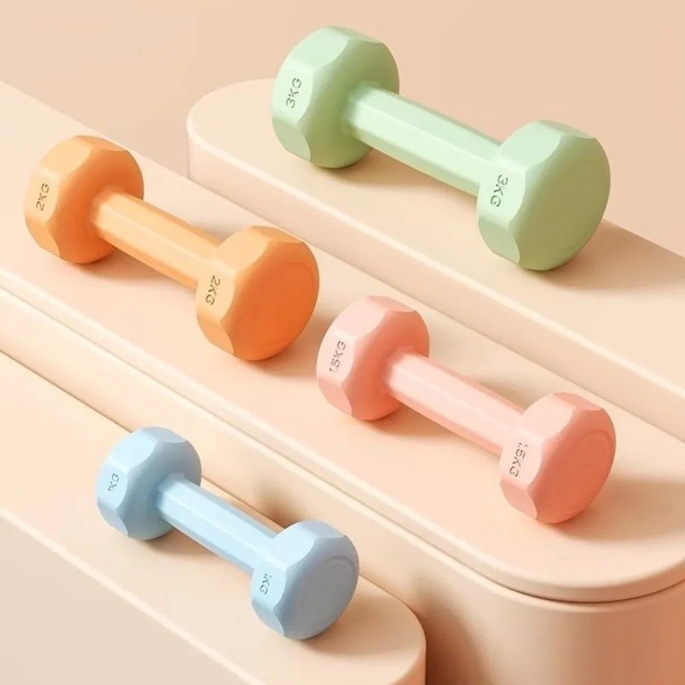 عالية الجودة 1 كجم مجموعة دمبل اللياقة البدنية مقاوم للماء بولي كلوريد الفينيل Kettlebell عدم الانزلاق المضادة لفة الدمبل الصغيرة اللياقة البدنية النسائية #1