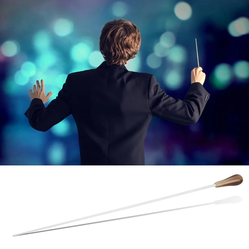 ​Lightweight​ Black/Yellow ​Music Baton​ 39cm Length​ Resin Handle ​Concert Conducting Stick​ ​Balanced Grip ​Conducting Baton​