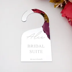 Customized Wedding Party Bridal Suite Door Sign Personalized Acrylic Mirror Bride Name Do Not Disturb Hanging Card 14cm/20cm