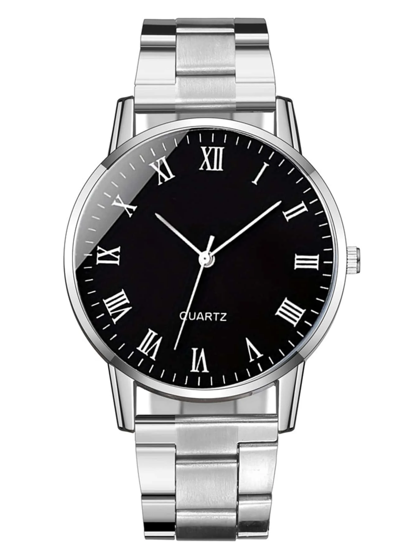 Paire de montres romaines en alliage minimaliste pour hommes et femmes, 2 pièces, expression de quartz, ensemble comme cadeau pour les amoureux