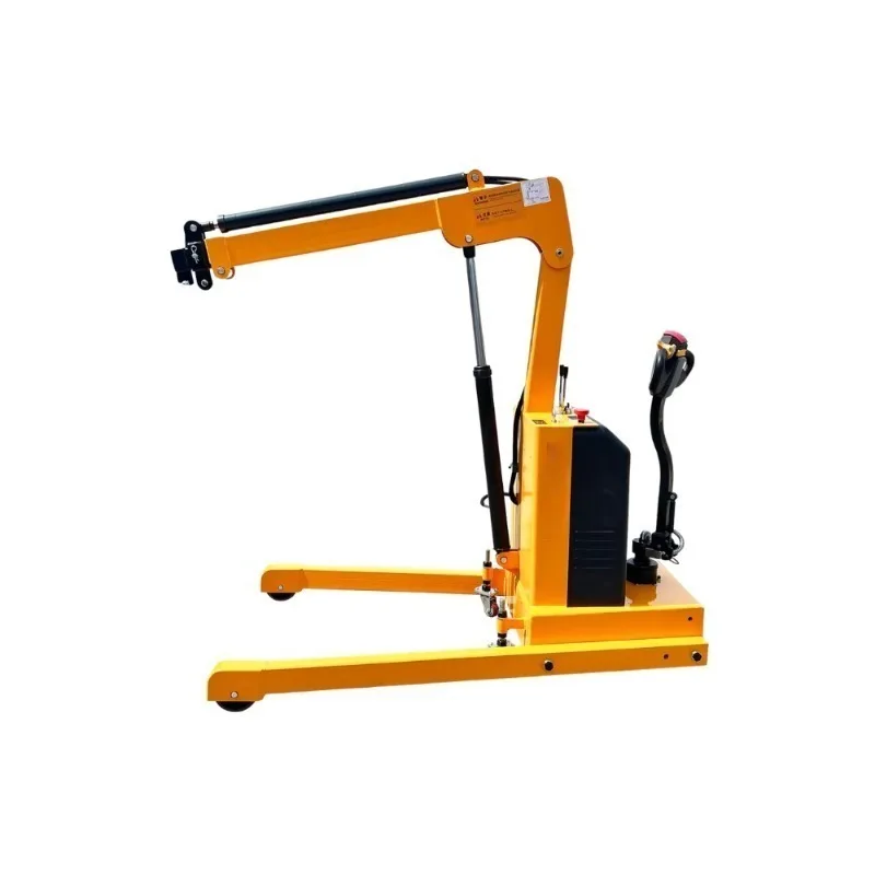 Heavy Duty 2000kg Folding Mini Electric Floor Crane Small Hydraulic Lifting Portable Electric Floor Crane for Material Lift