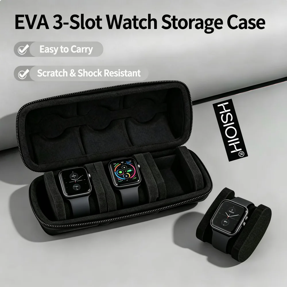 3 Slot Watch Storage Box EVA Hard Shell Portable Watch Organizer for Home Travel Smart And Luxury Brand Mechanical Watches