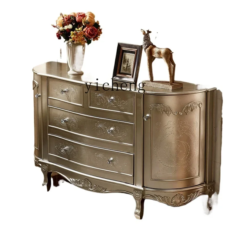 

ZK New Classical Entrance Light Luxury Sideboard Cabinet Living Room Storage Entry Shoe Cabinet Curio Cabinet
