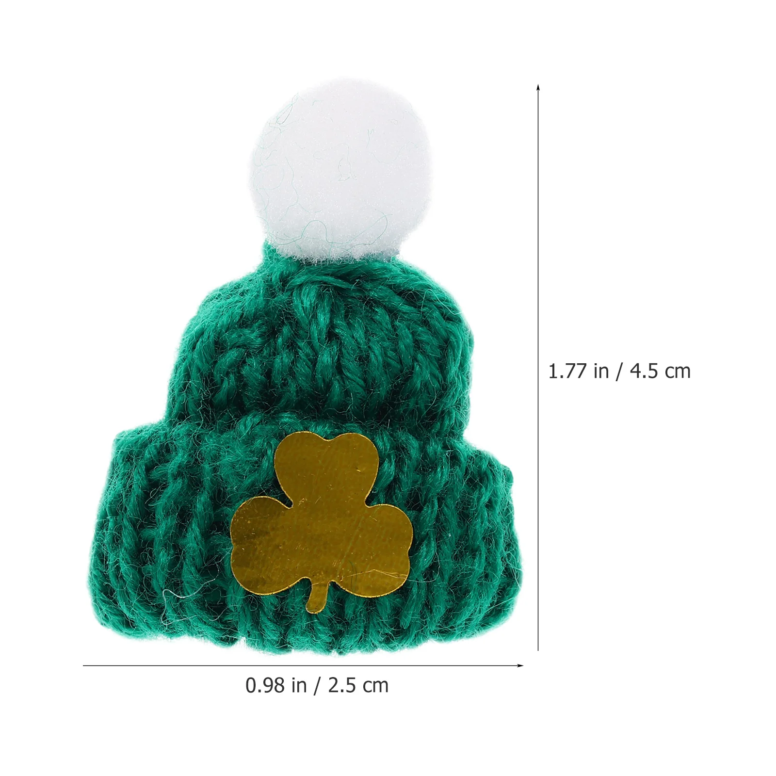 25Pcs Mini Knit Wool Yarn Hats Saint Patrick DIY Craft Accessories Miniature Knitted Hat Ornaments Mini Hats for DIY