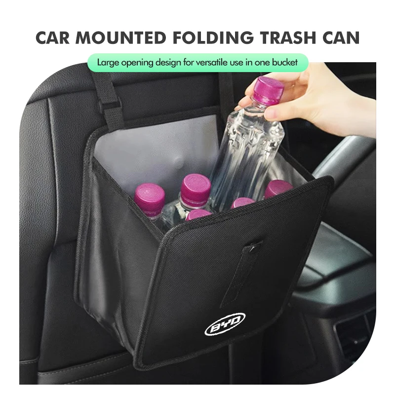 

For BYD Leather Car Door Trash Can Hanging Garbage Storage Barrel I3 F3 F0 F6 S6 S7 E5 E6 Tang Song Qing Yuan Han Max