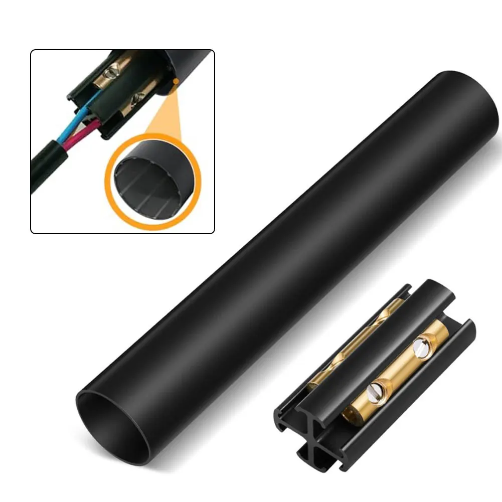 Brass Connector Underground Wire Kit Black Splicing Kit Fits 14 3 To 8 3 1.3-inch Diameter Tubing 8-inch Tubing