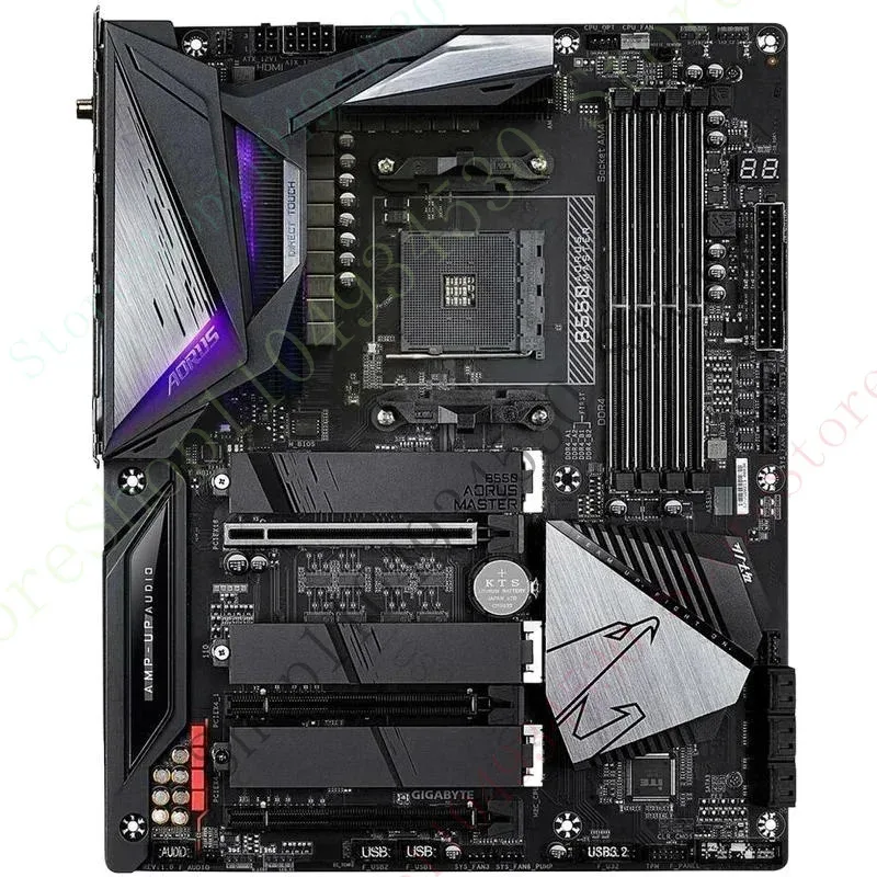 QZC usado para GIGABYTE B550 AORUS MASTER Motherbroad DDR4 B550 Socket AM4 B550 ATX prueba ok