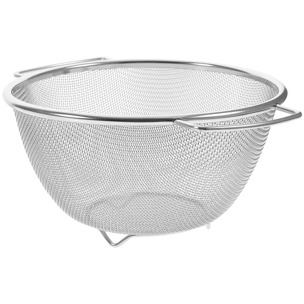 

Vegetable Washing Basket Stainless Steel Small Mesh Colander Fine Mesh Strainer Rice Drainer Kitchen Strainer Seive