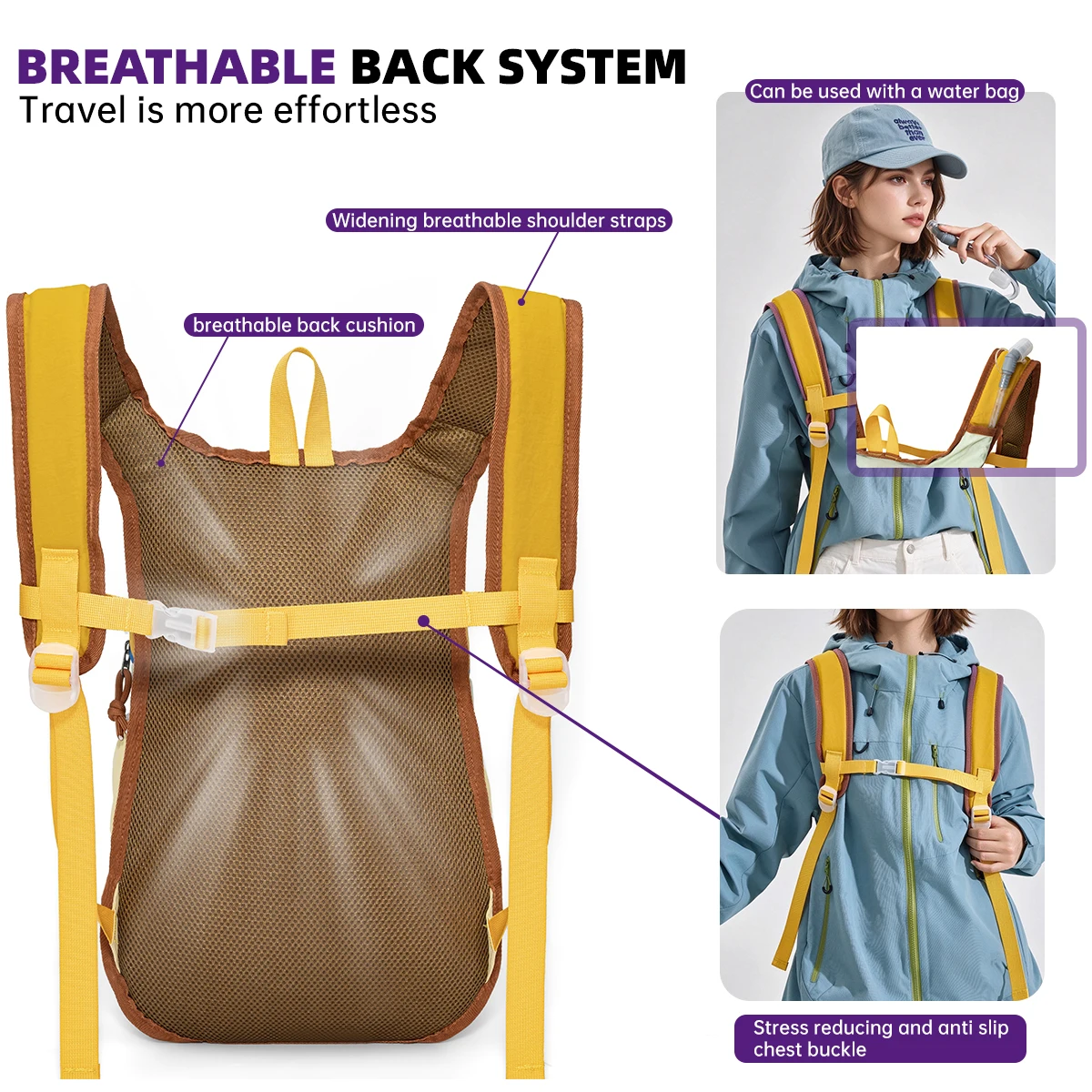 Outdoor Hiking Sports Backpack for Women 2026 New Model Short-Distance Lightweight Travel Bag Small School Bag Mountaineering Bag Camping Student Bag