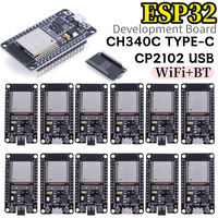 10-1pcs ESP32 Development Board WiFi+Bluetooth-compatible Wireless Module ESP32 Low Power Consumption Support STA/AP/STA+AP