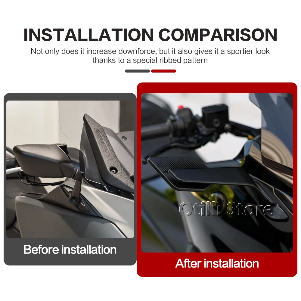 Aluminum Alloy Frame Motorcycle Fixed Wind Wing Rearview Mirror For Yamaha TMAX 530 Tmax 500 T-MAX 560 TMAX530 T-Max560 - Image 3
