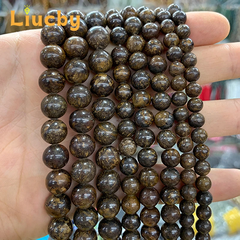 New models Natural Stone Bronzite beads For Jewelry Making DIY Subcultures retro Bracelets Ear Studs 15