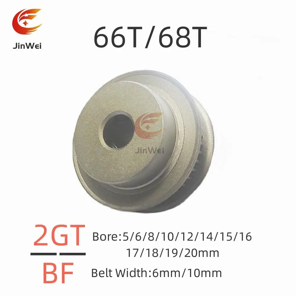 2GT/GT2 Timing Pulley  66T/68T  Tooth Teeth Bore 5/6/8/10/12/14/15/16/17/18/19/20mm Synchronous Wheels Width 6mm10/mm