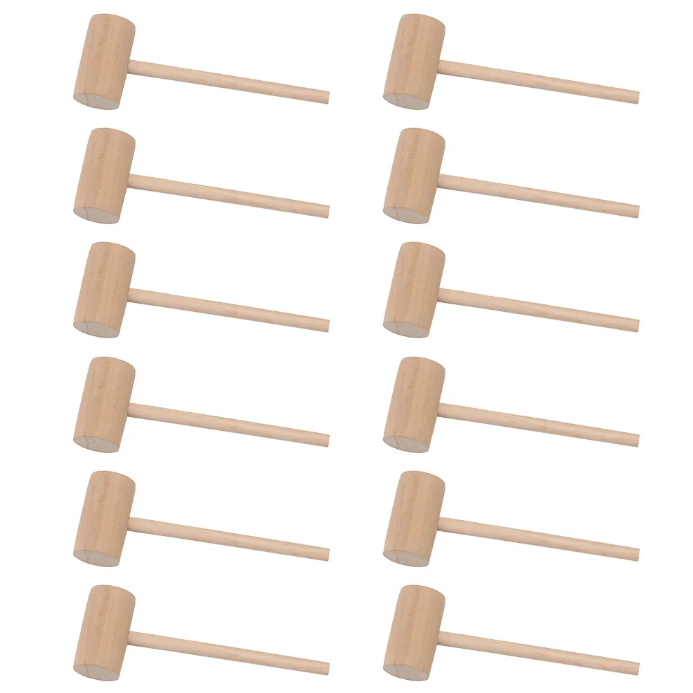 

30 Pcs Mallet Pounding Toy Crab Toys for Babies Wood Lobster Mallets Seafood Mini Hammer Baby Kids