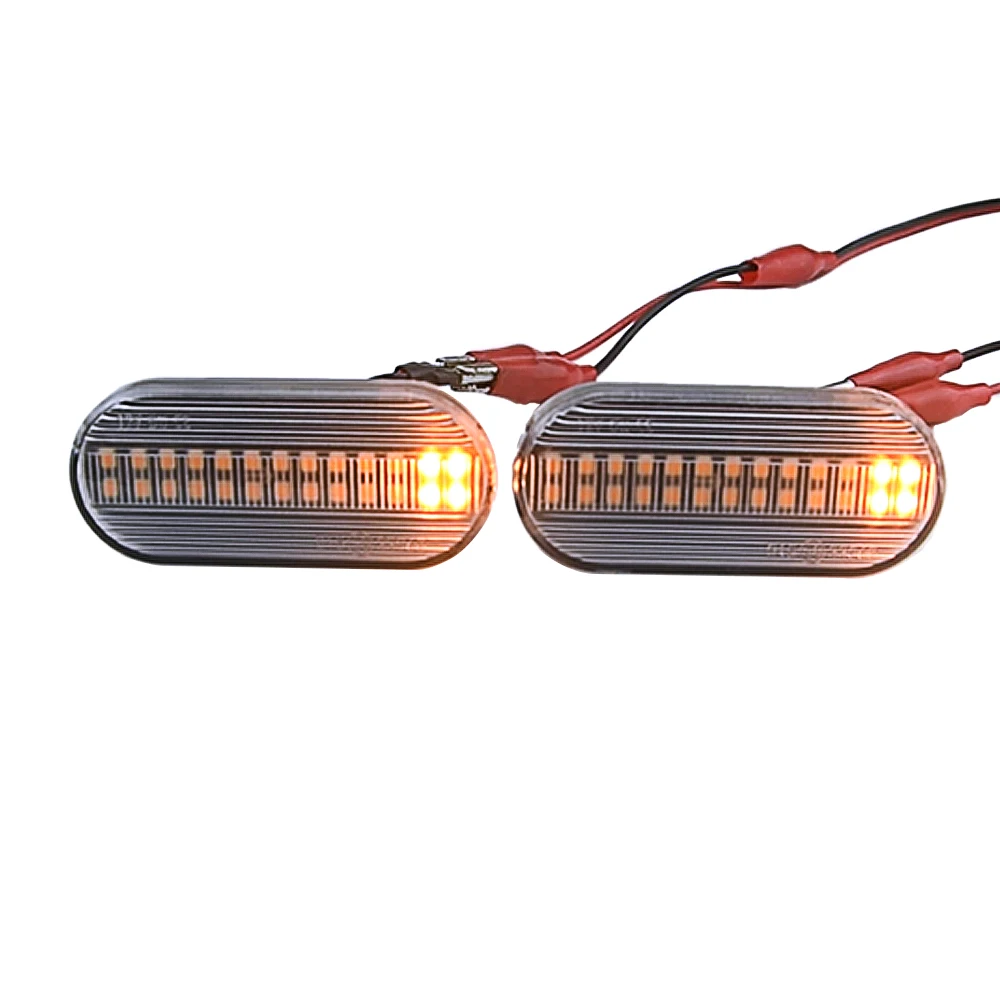 2Pcs Dynamic Flowing LED Side Marker Turn Signal Light for Vw Transporter T5 Polo Golf 3 4 Passat B5 Sharan Lupo Bora Multivan view 6