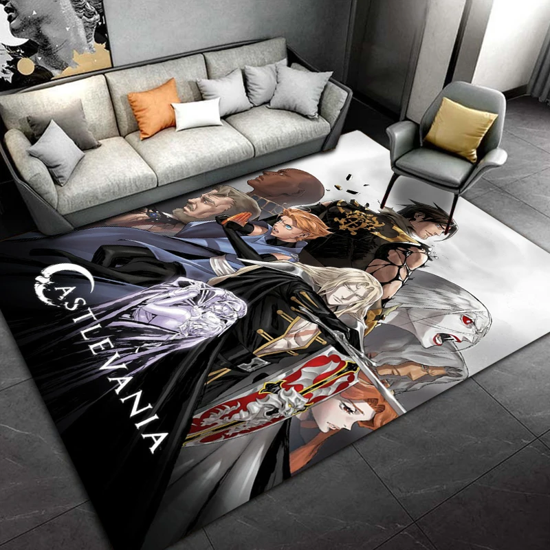 15 Sizes C-Castlevania Pattern Rug for Bedroom Living Room Anime Carpets for Girl Room Floor Mat Home Decor Non-Slip Rug  rug