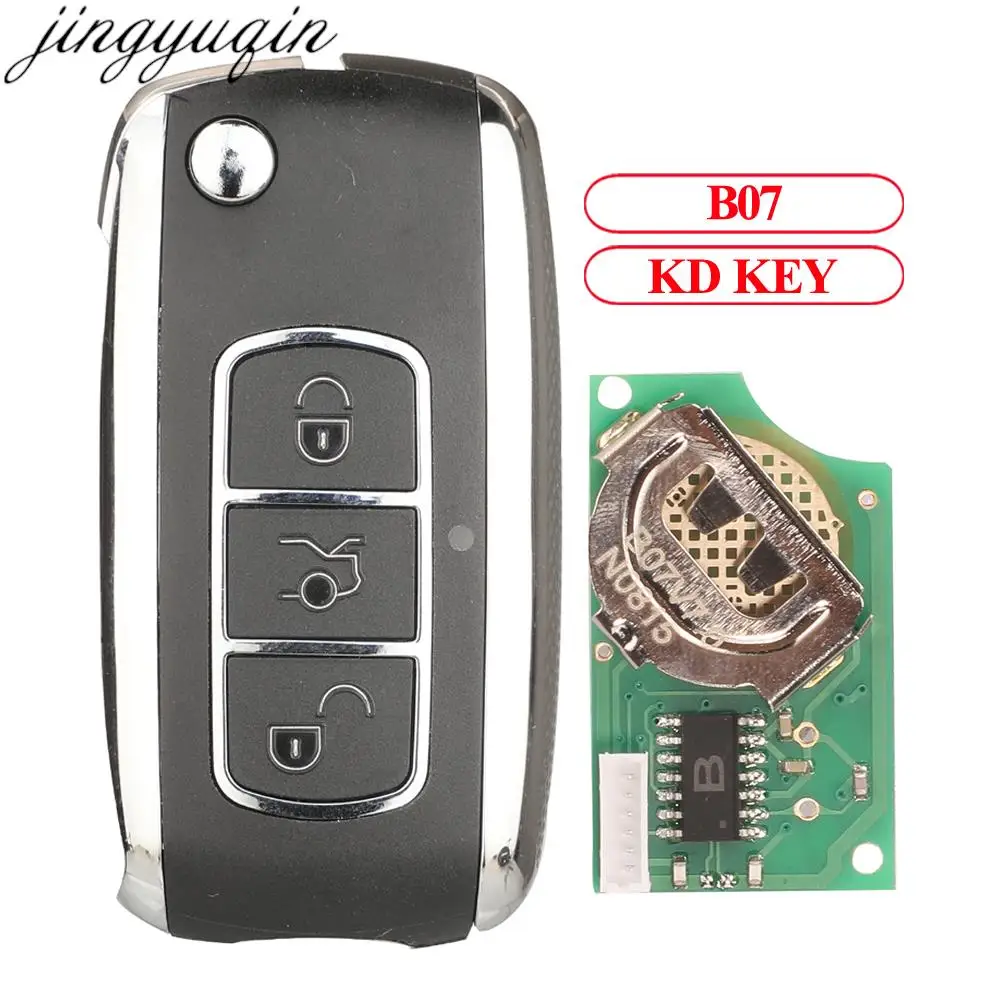 Jingyuqin-llave de coche inteligente B07 KEYDIY serie B para KD900/URG200/KD MINI/KD-X2 Master Universal, 3 botones, Control remoto