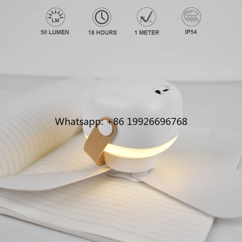 

Перезаряжаемый портативный многофункциональный вентилятор-светильник с регулировкой яркости и пультом ДУ для палатки, улицы и ночного освещения