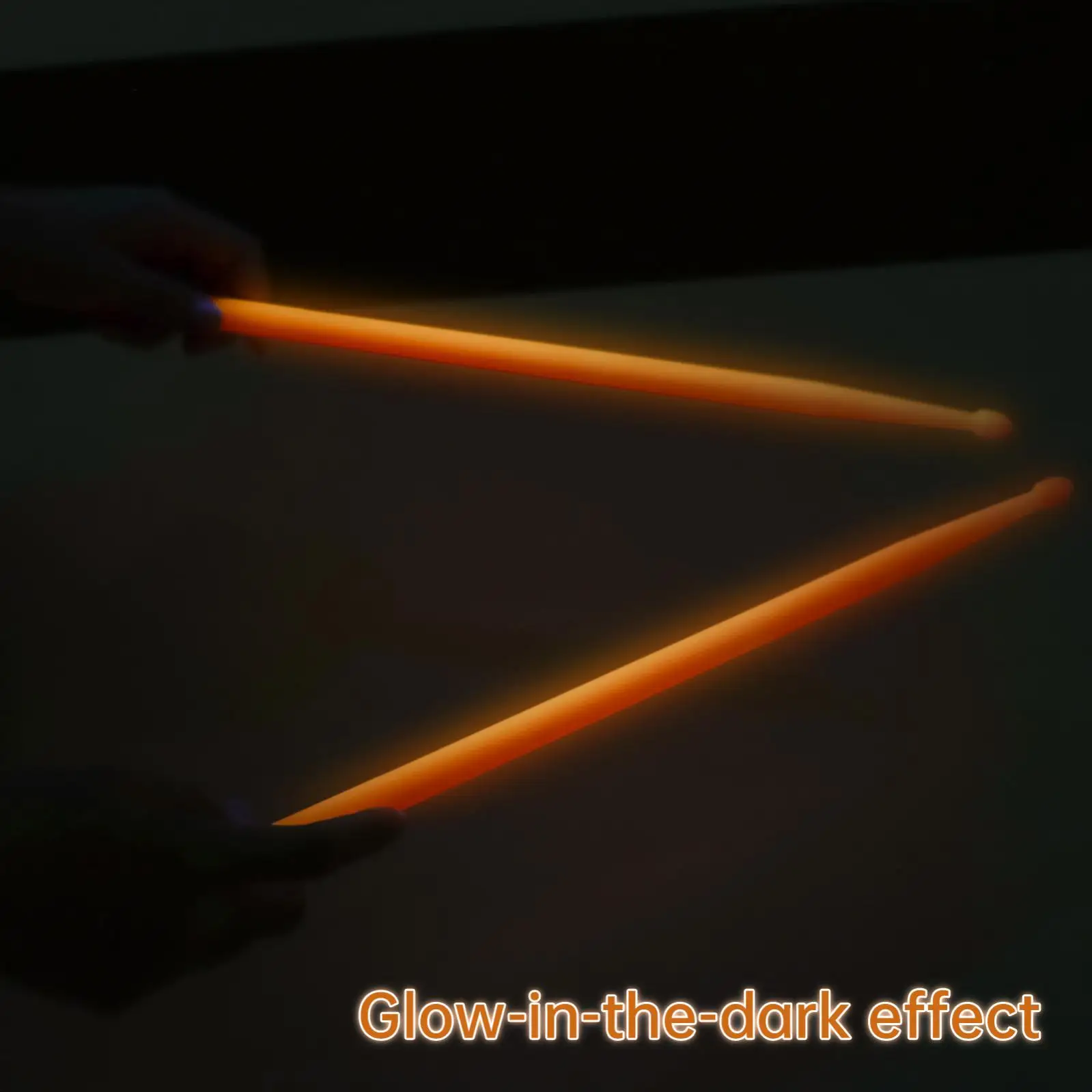5A Nylon Glow in The Dark Drumsticks für Bühnenauftritte, Pink Orange Luminous Noctilucent Drum Stick