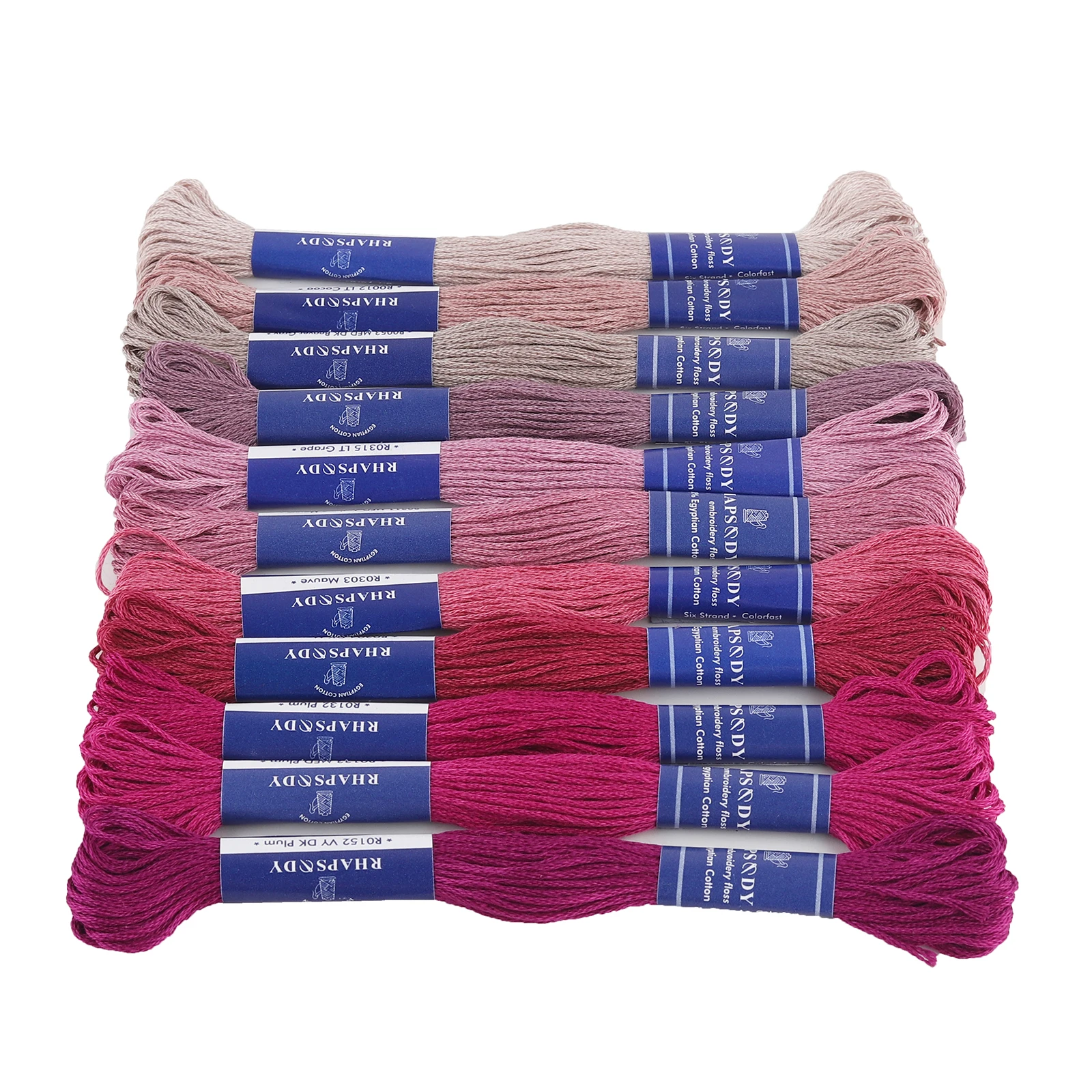 Rhapsodie dmc Qualität ägyptische Baumwolle Stickerei Zahnseide 6 Strang doppelt mercer isierten Kreuz stich faden 12 Farben Set 8 Meter Strang – Detail 15