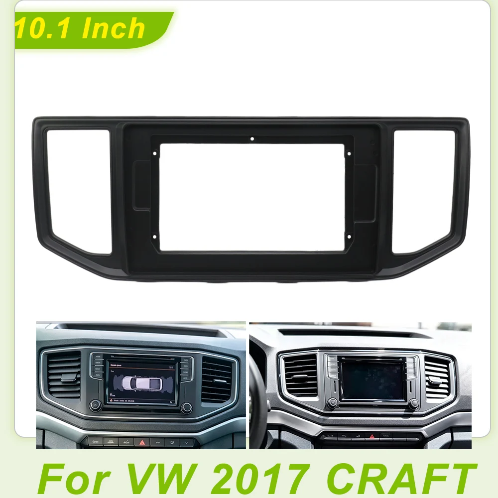 10.1 Inch Car Radio Fascia Frame for VW Crafter 2017 Android Multimedia 2DIN Stereo Dashboard Panel with Cables