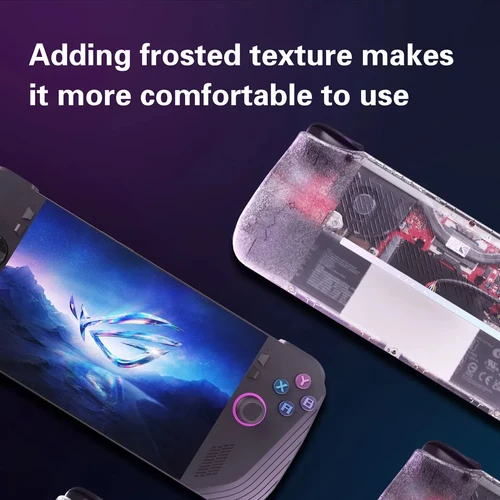 Imagen 2 del producto Para Rog Ally X DIY carcasa de repuesto juego de funda de placa trasera transparente para Rog Ally X accesorios de juego de disipación de calor