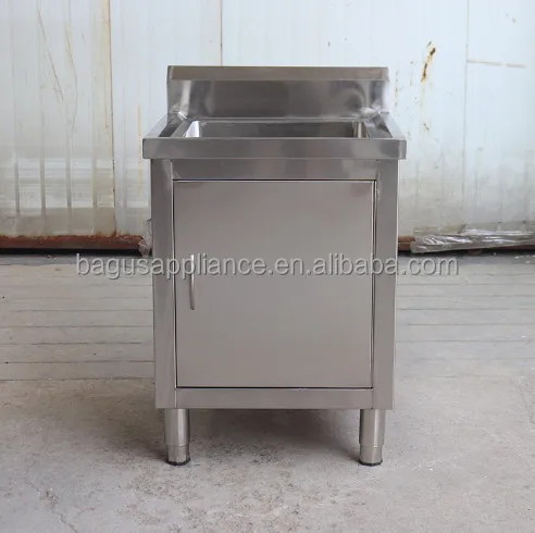 Best Selling Custom Single Bowl Stainless Steel Motor Sink Cabinet For Bakery Seasoning Plant & Winery Commercial Kitchen Use