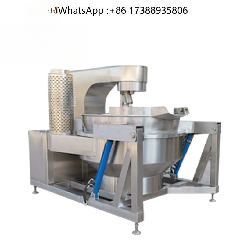 Gas Heated Multi Head Stirring Cooker Automatic Tilting Sauce Cooking Machine for Food Plant