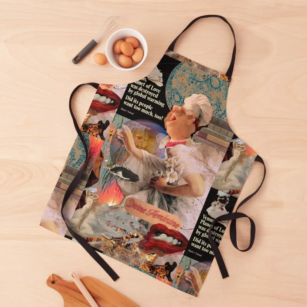 

Divine Feminine // Swedish Chef Collage Apron Kitchen Apras Man Kitchen Household Items Apron