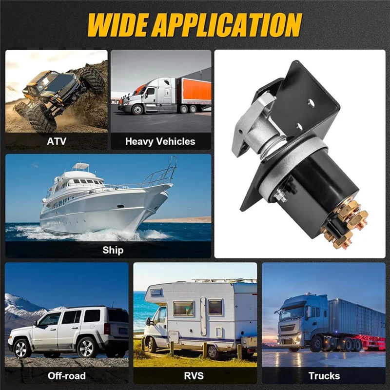 مفتاح فصل البطارية عالي التيار 500 أمبير، مفتاح قطع البطارية 12-36 فولت مع لوحة قفل، استبدال 20247، شاحنة، RV