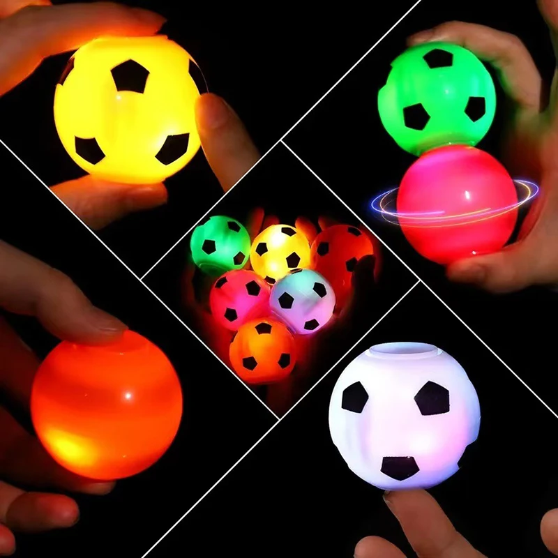 1PCS Glowing Finger Football Spin Decompression Gyro Toy Kids Birthday Wedding Party Guest Gift Christmas Carnival Gift Pack