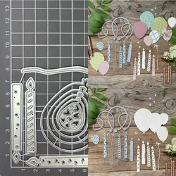 Candle Balloon Metal Cutting Dies Scrapbooking Mold Knife Stencil Die Cuts Card Making DIY Craft Embossing