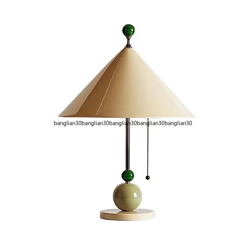 

Cream Wind Eggshell Desk Lamp Plug-in Decorative Gift Retro Atmosphere Bedside Lamp Girls Bedroom High-end Ornament