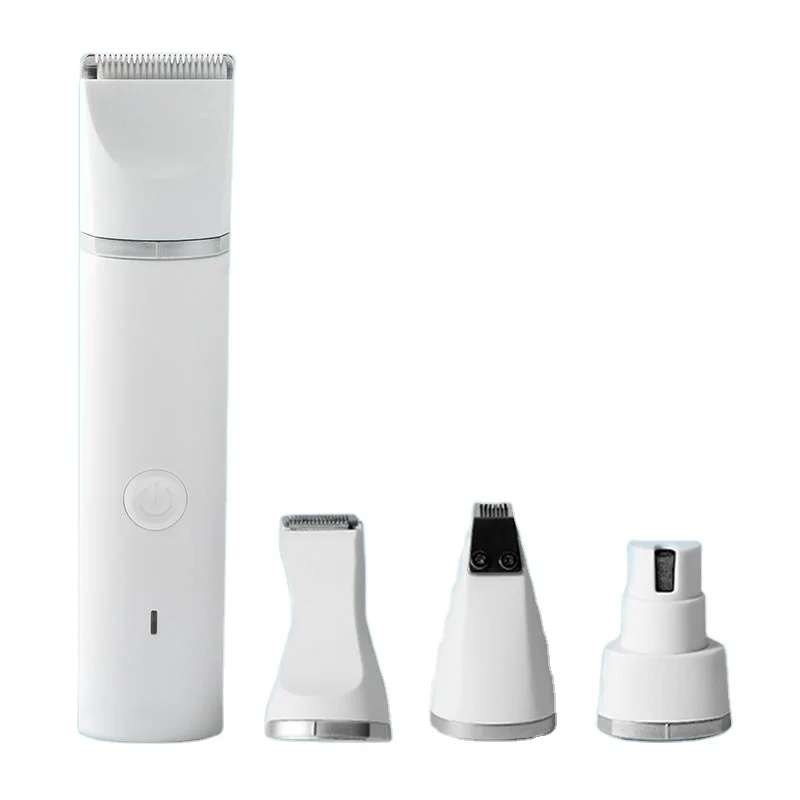 

4-в-1 бритва для домашних животных, электрический триммер, машинка для стрижки собак, кошек, устройство для удаления волос на ногах, перезаряжаемая электрическая шлифовальная машинка для стрижки домашних животных