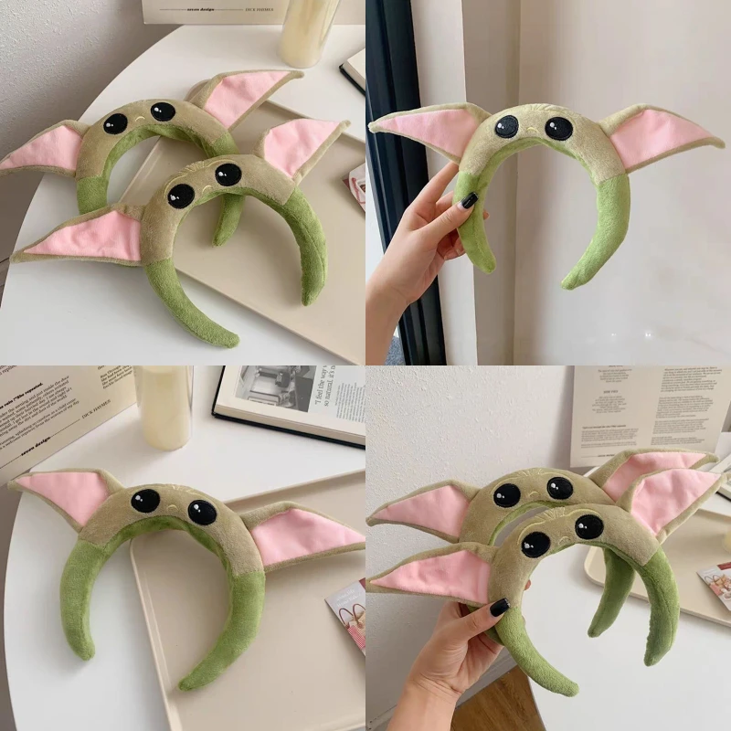 Plush Star Wars Baby Grogu Headbands for Girls Cosplay Mandalorian Hair Accessories Kids Master Yoda Ears Head Bands Women Party