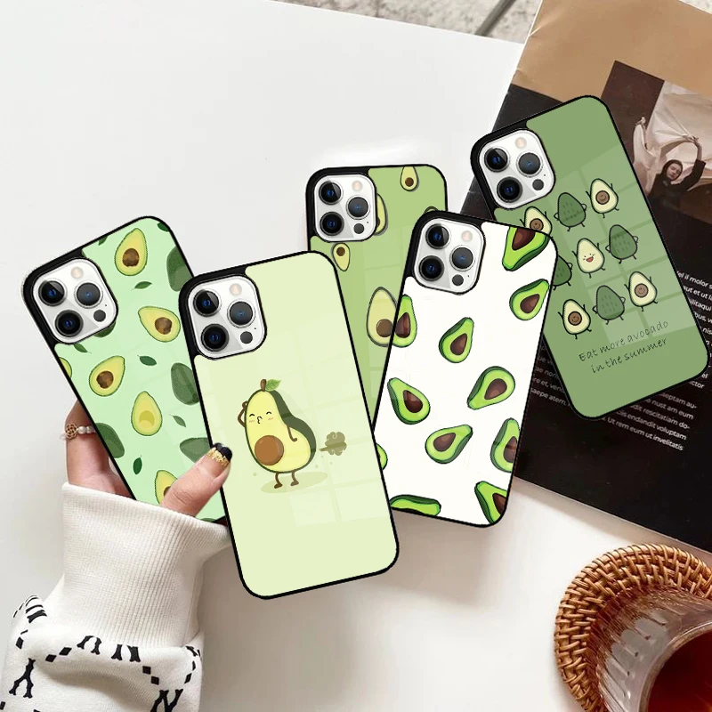 Cute Avocado Phone Case Magnetic for iPhone 15 16 14 13 Pro Max 11 12 Mini Magsafe Wireless Charging Cover