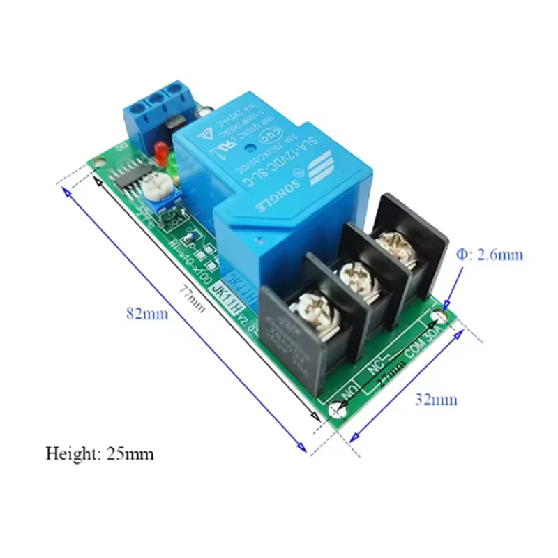 JK11 Infinite Cycle On/Off Delay Relay Module – Multifunction Time Delay Relay, 12V 10A, For Automation Control & Timer Applications (#04)
