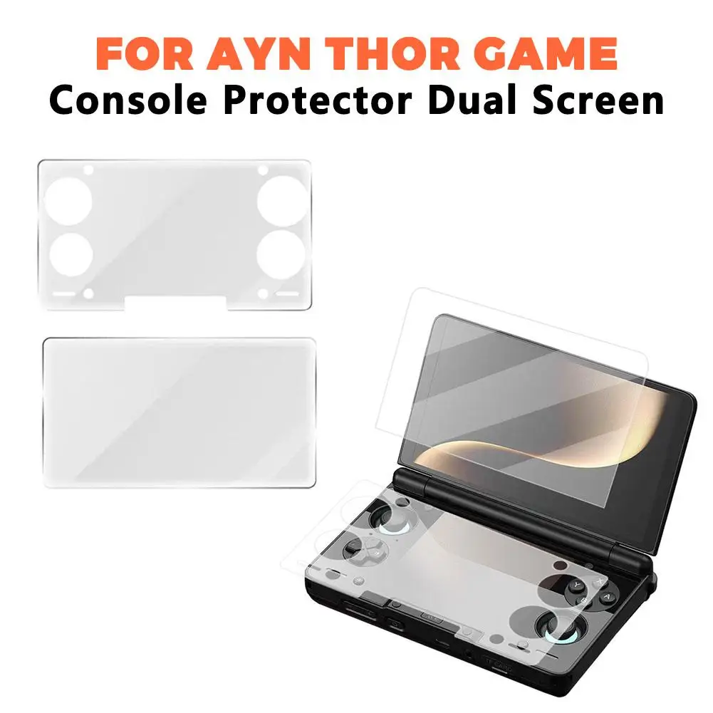 المحمولة ل AYN THOR الزجاج المقسى حامي الشاشة HD كامل الشاشة ثور الوجه المزدوج شاشة لعبة وحدة التحكم المقسى الزجاج حماة #3
