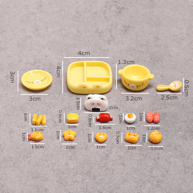 ชุดอาหารจำลองขนาดเล็ก ลายการ์ตูนน่ารัก สำหรับทำอาหารเล่น ของตกแต่งบ้านสุดน่ารัก ลดราคาพิเศษ